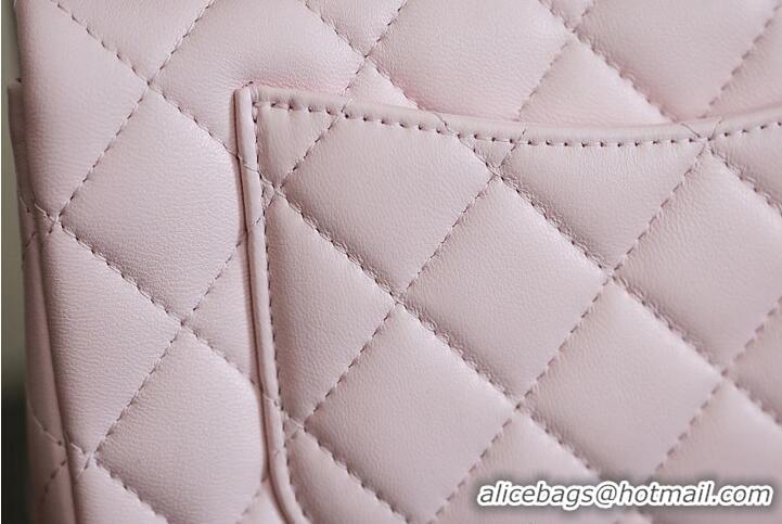 Inexpensive Chanel Classic Mini Top Handle Bag in Lambskin Leather AS2566 Light Pink/Gold 2026