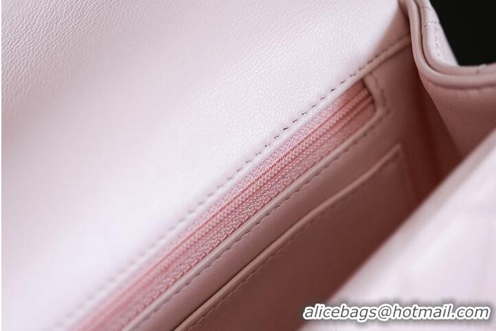 Inexpensive Chanel Classic Mini Top Handle Bag in Lambskin Leather AS2566 Light Pink/Gold 2026