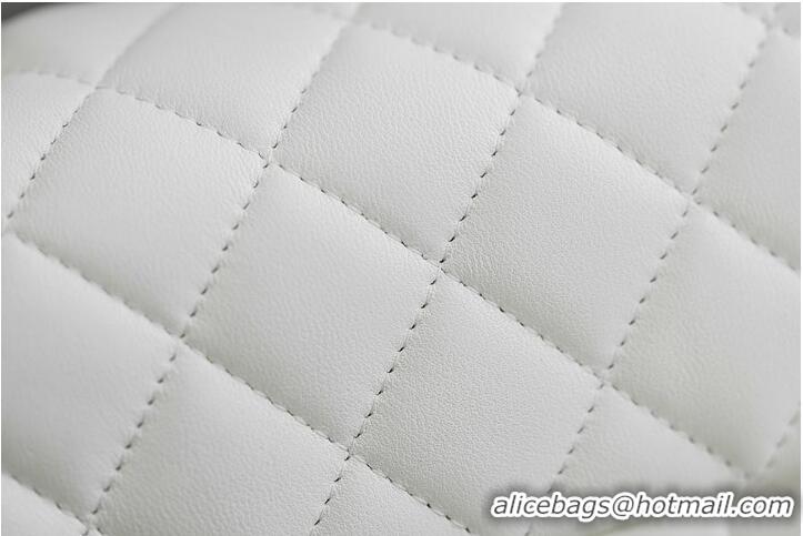 Top Quality Chanel Classic Mini Top Handle Bag in Lambskin Leather AS2566 White/Gold 2026