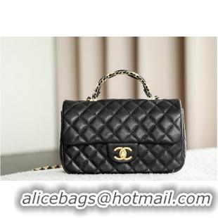 Good Product Chanel Top Handle Flap Bag in Grained Calfskin & Gold-Tone Metal AS2566 Black 2026