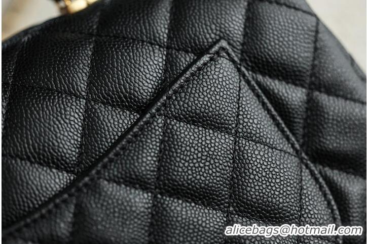 Good Product Chanel Top Handle Flap Bag in Grained Calfskin & Gold-Tone Metal AS2566 Black 2026