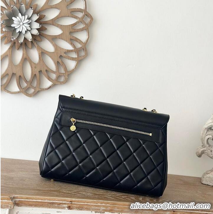 Well Crafted Chanel Oversized CC Flap Bag In Lambskin AS2567 Black/Gold 2026