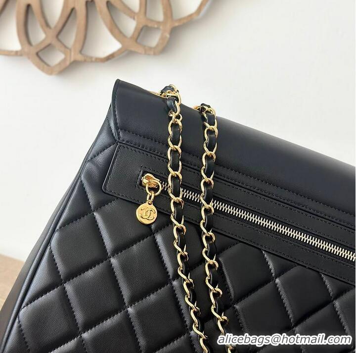 Well Crafted Chanel Oversized CC Flap Bag In Lambskin AS2567 Black/Gold 2026