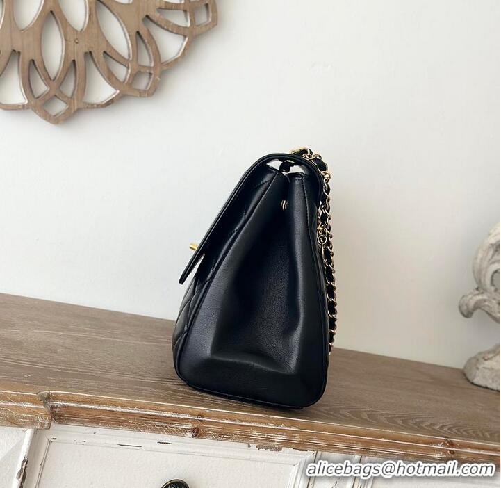 Well Crafted Chanel Oversized CC Flap Bag In Lambskin AS2567 Black/Gold 2026