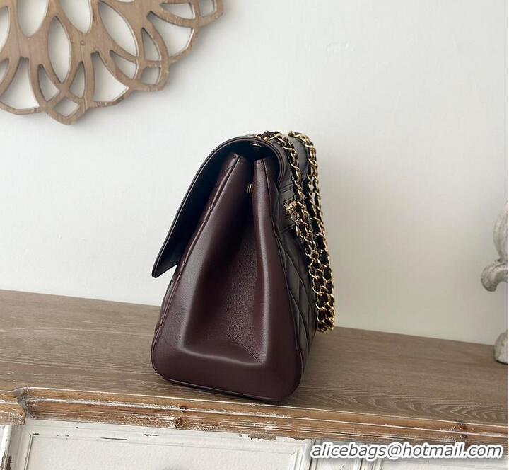 Free Shipping Chanel Oversized CC Flap Bag In Lambskin AS2567 Brown/Gold 2026