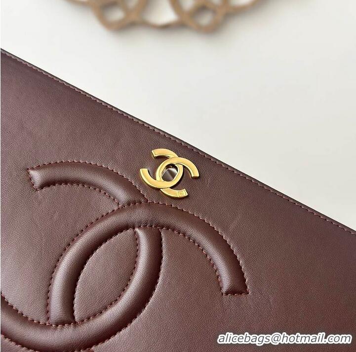 Free Shipping Chanel Oversized CC Flap Bag In Lambskin AS2567 Brown/Gold 2026