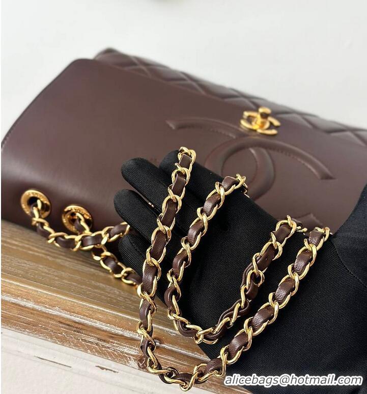 Free Shipping Chanel Oversized CC Flap Bag In Lambskin AS2567 Brown/Gold 2026