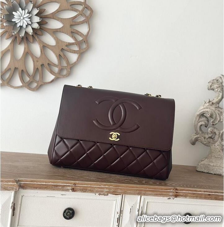 Free Shipping Chanel Oversized CC Flap Bag In Lambskin AS2567 Brown/Gold 2026