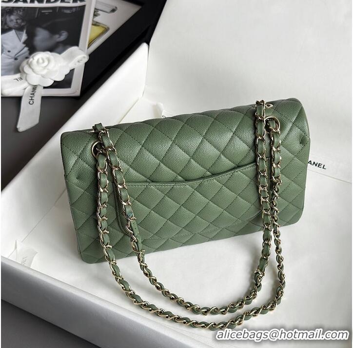 Well Crafted Chanel Classic Mini Flap Bag In Caviar With Light Gold-Tone Hardware AS2569 Dark Green 2026