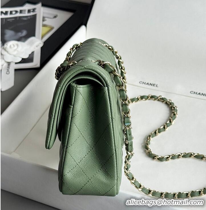 Well Crafted Chanel Classic Mini Flap Bag In Caviar With Light Gold-Tone Hardware AS2569 Dark Green 2026