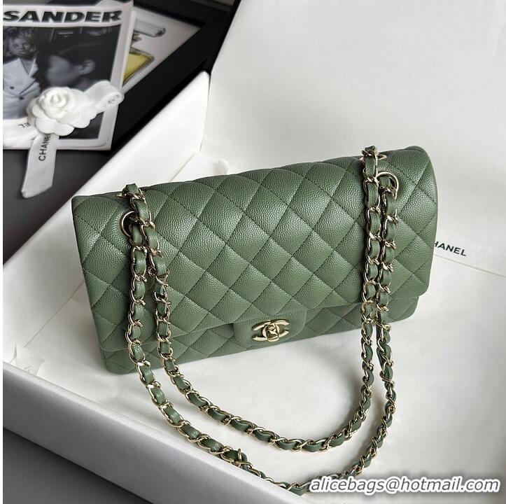 Well Crafted Chanel Classic Mini Flap Bag In Caviar With Light Gold-Tone Hardware AS2569 Dark Green 2026