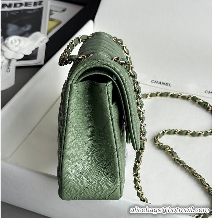 Well Crafted Chanel Classic Mini Flap Bag In Caviar With Light Gold-Tone Hardware AS2569 Dark Green 2026