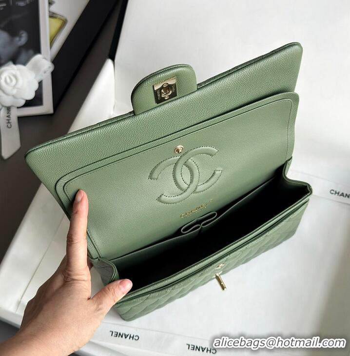 Well Crafted Chanel Classic Mini Flap Bag In Caviar With Light Gold-Tone Hardware AS2569 Dark Green 2026