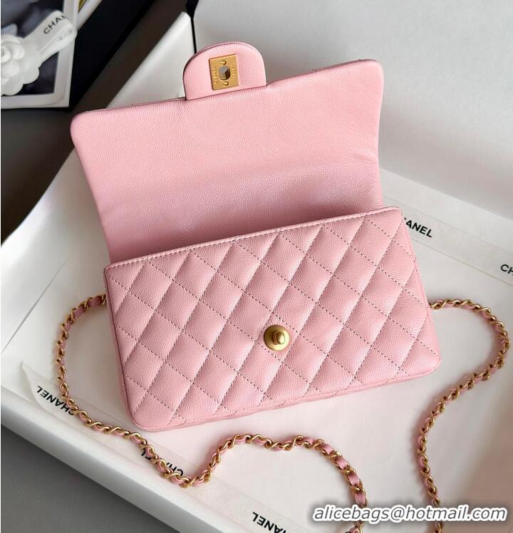 Big Discount Chanel Small Coco Handle Flap Bag In Caviar With Gold-Tone Hardware AS2568 Pink 2026