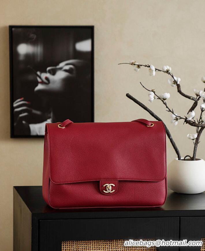 New Cheap Chanel Classic Flap Bag In Original Caviar Leather AS6231 Dark Burgundy/Gold 2026