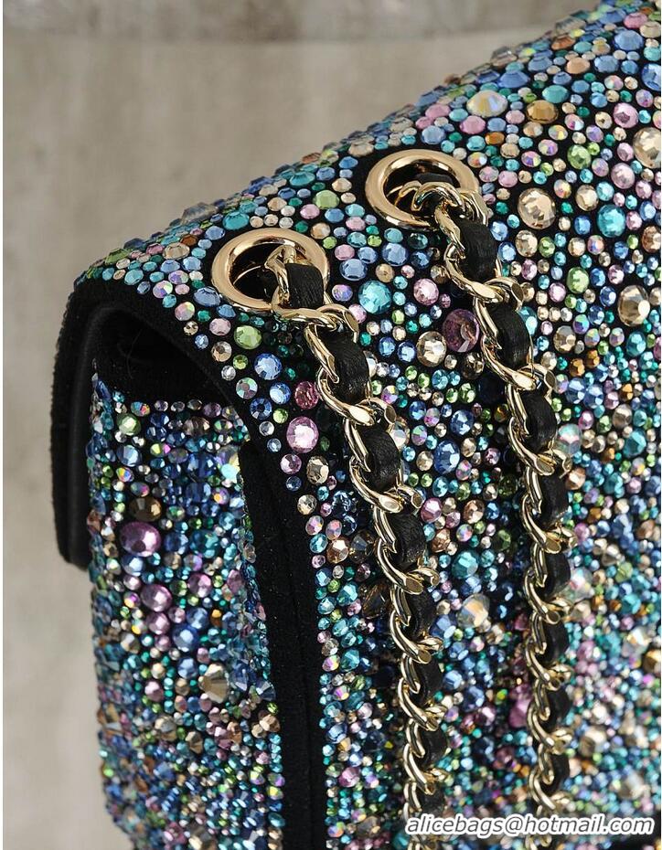 Famous Brand Chanel Crystal-Embellished Classic Flap Bag AS6134 Blue/Multicolor 2026