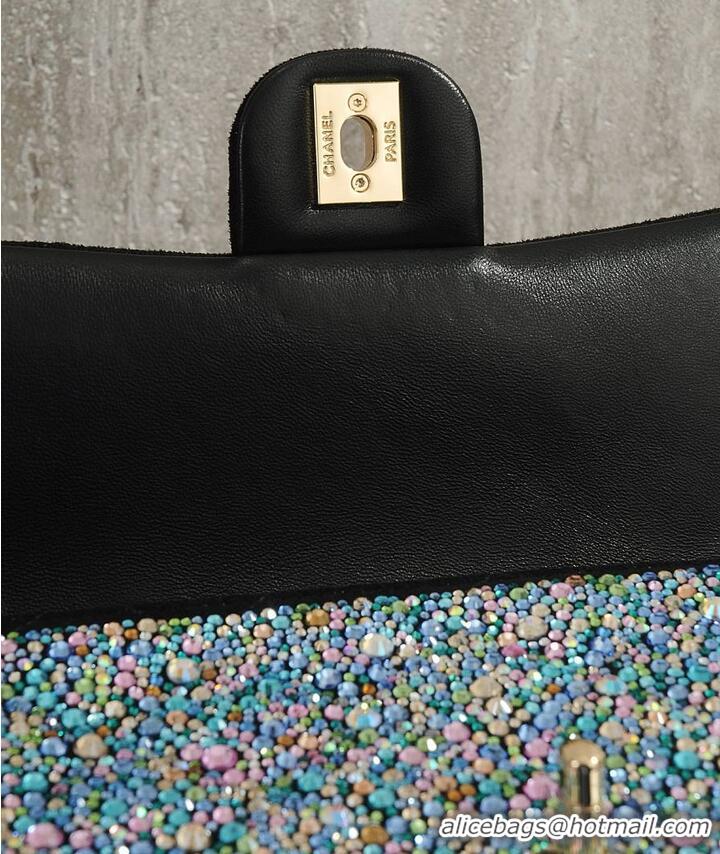 Famous Brand Chanel Crystal-Embellished Classic Flap Bag AS6134 Blue/Multicolor 2026