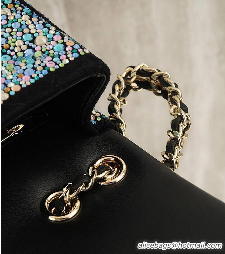 Famous Brand Chanel Crystal-Embellished Classic Flap Bag AS6134 Blue/Multicolor 2026