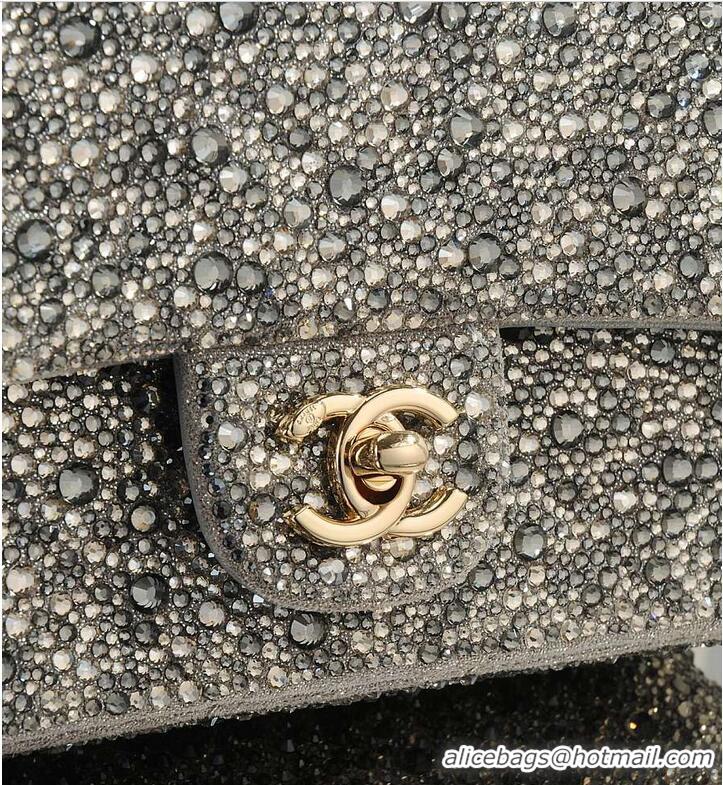Good Looking Chanel Crystal-Embellished Classic Flap Bag AS6134 Silver/Grey 2026