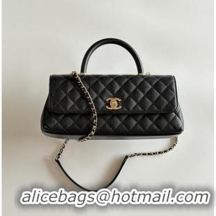 Top Design Chanel Coco Handle East-West Flap Bag Gold-tone Hardware AS6135 Black 2026