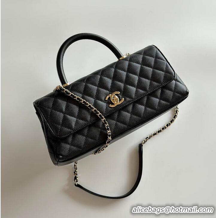 Top Design Chanel Coco Handle East-West Flap Bag Gold-tone Hardware AS6135 Black 2026
