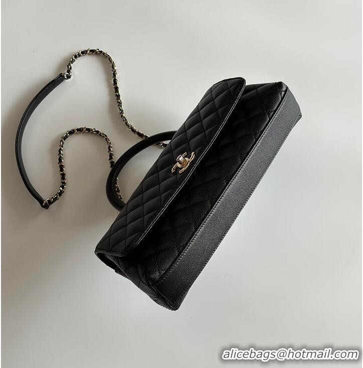 Top Design Chanel Coco Handle East-West Flap Bag Gold-tone Hardware AS6135 Black 2026