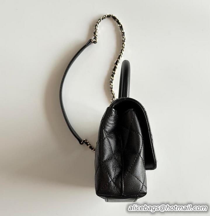 Top Design Chanel Coco Handle East-West Flap Bag Gold-tone Hardware AS6135 Black 2026