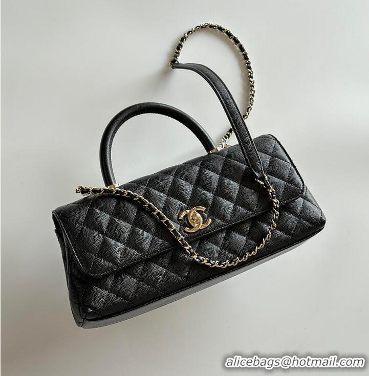 Top Design Chanel Coco Handle East-West Flap Bag Gold-tone Hardware AS6135 Black 2026