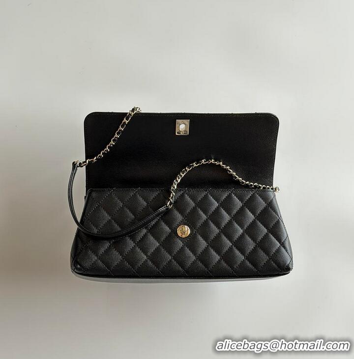 Top Design Chanel Coco Handle East-West Flap Bag Gold-tone Hardware AS6135 Black 2026