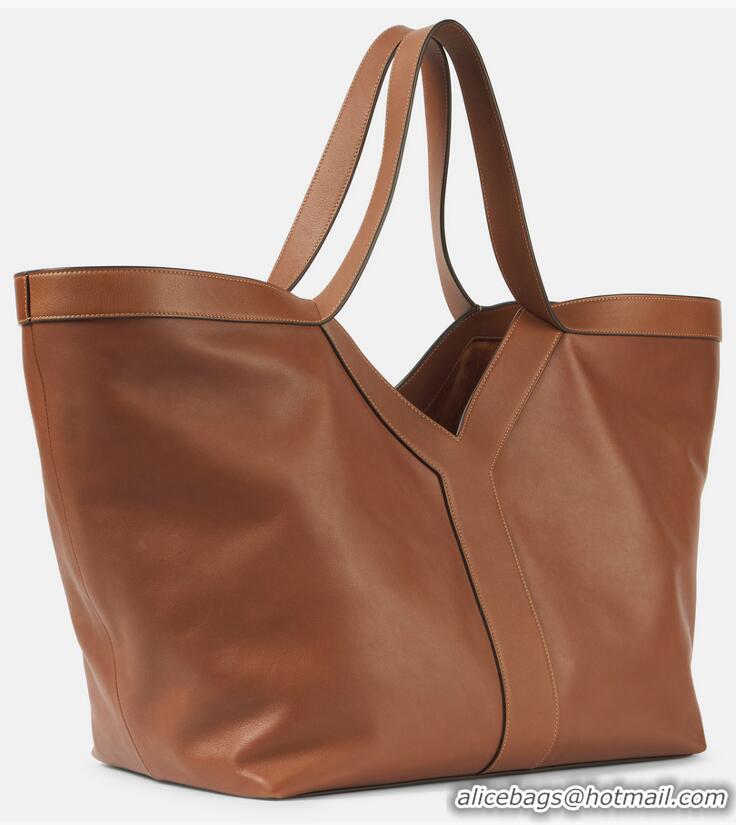 Grade Design Saint Laurent Y Large Tote Bag In Calfskin Leather 835275 Brown 2026