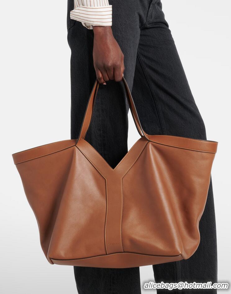 Grade Design Saint Laurent Y Large Tote Bag In Calfskin Leather 835275 Brown 2026