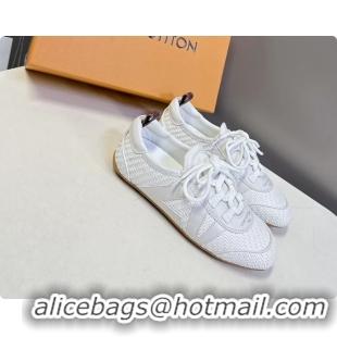 Best Price Louis Vuitton LV Sneakerina Ballerina Sneakers White Woven Leather 6061801