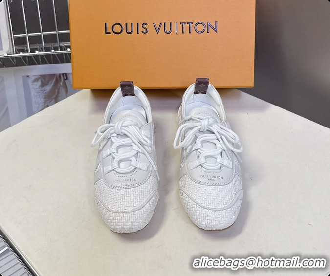 Best Price Louis Vuitton LV Sneakerina Ballerina Sneakers White Woven Leather 6061801