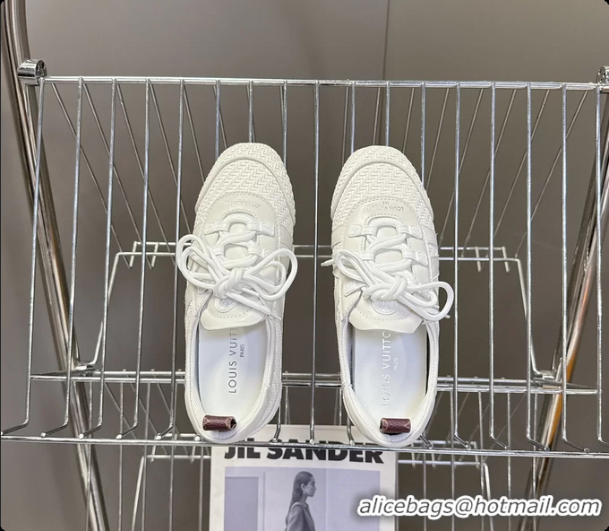 Best Price Louis Vuitton LV Sneakerina Ballerina Sneakers White Woven Leather 6061801