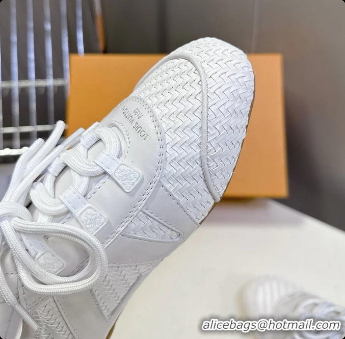 Best Price Louis Vuitton LV Sneakerina Ballerina Sneakers White Woven Leather 6061801
