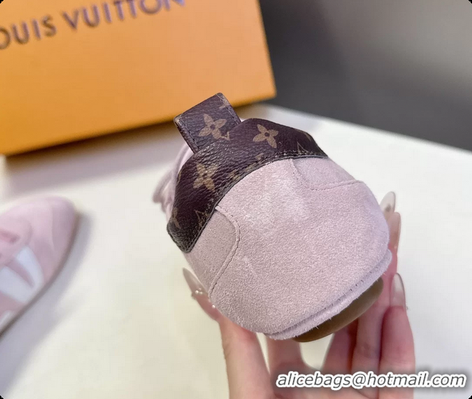 Grade Quality Louis Vuitton LV Sneakerina Ballerina Sneakers Pink Suede Leather 6061802