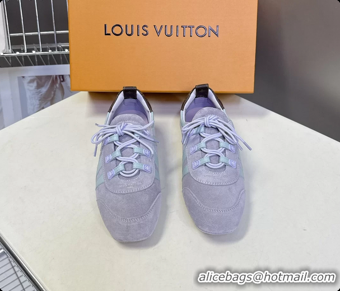 Good Quality Louis Vuitton LV Sneakerina Ballerina Sneakers Light Purple Suede Leather 6061802