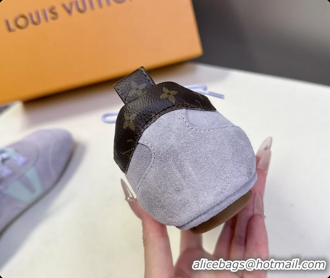 Good Quality Louis Vuitton LV Sneakerina Ballerina Sneakers Light Purple Suede Leather 6061802