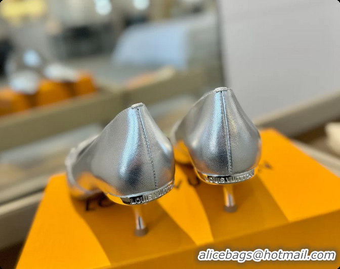 Most Popular Louis Vuitton LV 6AM Silver Lambskin Leather Pumps 55MM 6061901