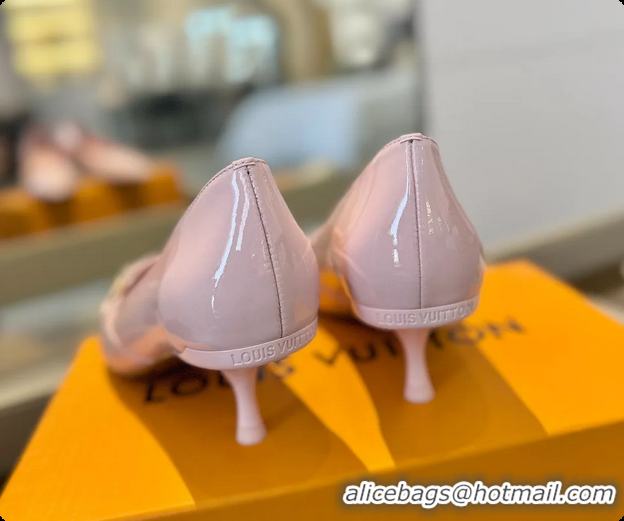 Feminine Louis Vuitton LV 6AM Pink Patent Leather Pumps 55MM 6061902