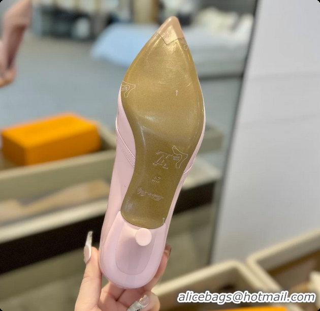 Feminine Louis Vuitton LV 6AM Pink Patent Leather Pumps 55MM 6061902