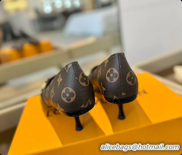 Low Cost Louis Vuitton LV 6AM Brown Monogram Canvas Pumps 55MM 6061902