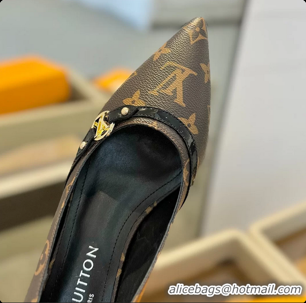 Low Cost Louis Vuitton LV 6AM Brown Monogram Canvas Pumps 55MM 6061902