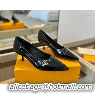 Unique Style Louis Vuitton LV 6AM Black Lambskin Leather Pumps 55MM 6061902