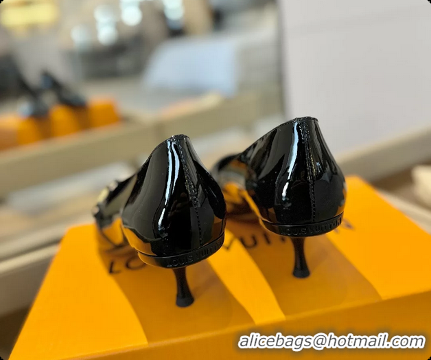 Unique Style Louis Vuitton LV 6AM Black Lambskin Leather Pumps 55MM 6061902