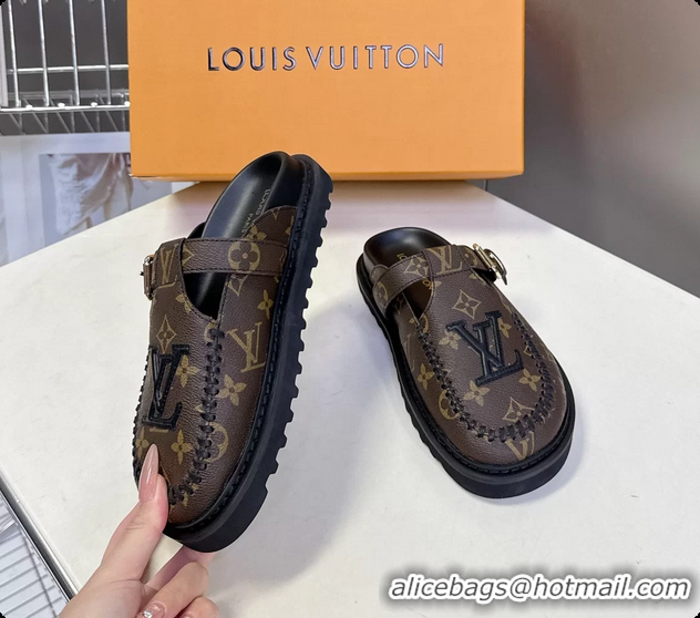 Good Product Louis Vuitton Colorado Closed Flat Mules Brown Monogram Canvas 6062002