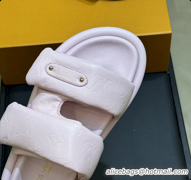 Durable Louis Vuitton Pool Pillow Comfort Mule Slides Sandals Pink Monogram Leather 6062003