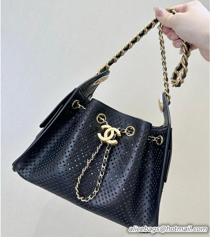 Promotional Chanel 25 Mini Handbag Perforated Calfskin & Gold-Tone Metal AS5631 Black 2026