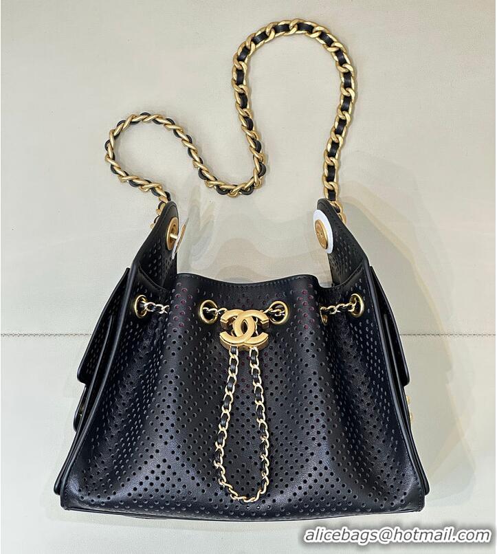 Promotional Chanel 25 Mini Handbag Perforated Calfskin & Gold-Tone Metal AS5631 Black 2026