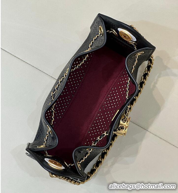 Promotional Chanel 25 Mini Handbag Perforated Calfskin & Gold-Tone Metal AS5631 Black 2026